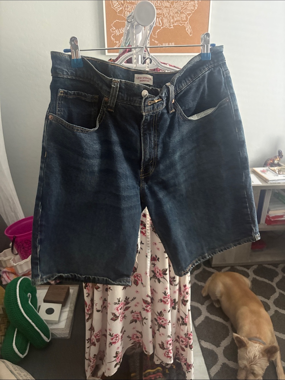 Levi's Dark Blue Denim Jean Shorts